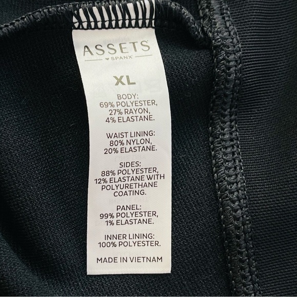 Assets by Spanx motto shaping leggings high rise black vegan size XL - Picture 3 of 9